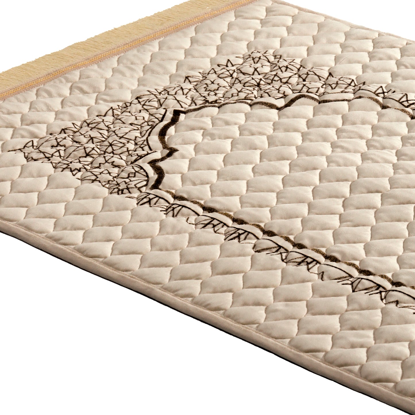 Premium Embroidered Soft Velvet Quilted Prayer Mat - PR046052