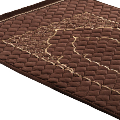 Premium Embroidered Soft Velvet Quilted Prayer Mat - PR053059