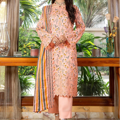 ZESH CUTWORK EMBROIDERED LAWN EDIT' 24 - LSWS012