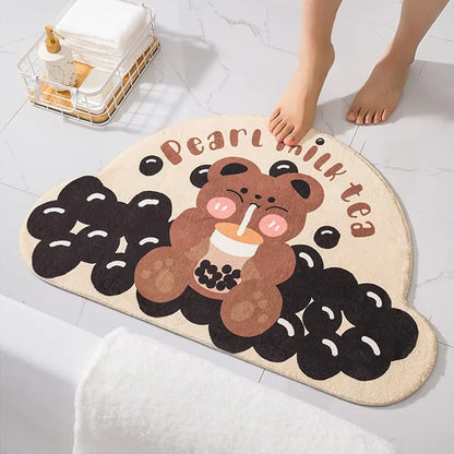 Soft Rugs Home Entrance Carpet Bedroom Toilet Bathroom Door Absorbent Non-Slip Foot Pad - DM071