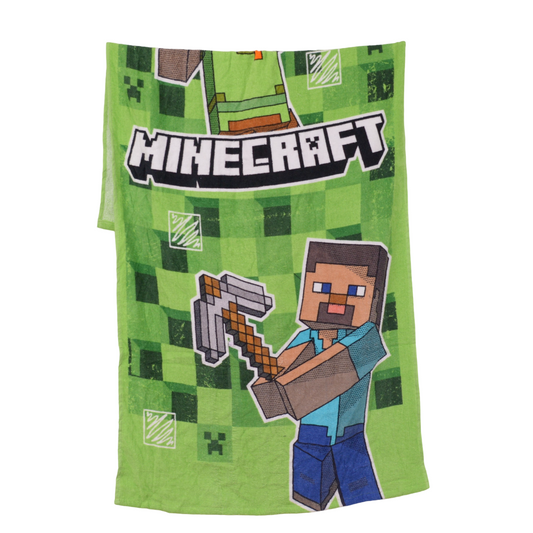 MINECRAFT - Velvet Printed Kids Towel Exports Leftover 100% Cotton - KBT019