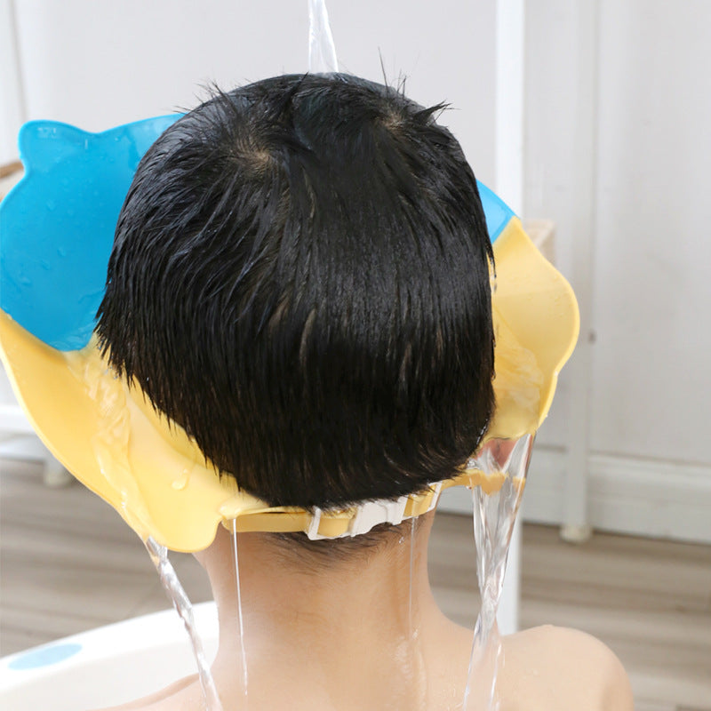 Baby Shampoo Cap Ear Protection Shampoo Hat Baby Kids Toddler Waterproof Bath Silicone Shower Cap Hairdressing Cap - NB0142