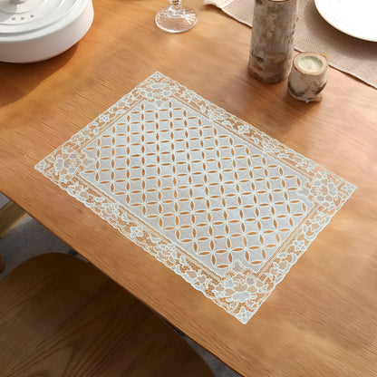 Embroidered Vinyl Placemats Washable Table Mats - PM063