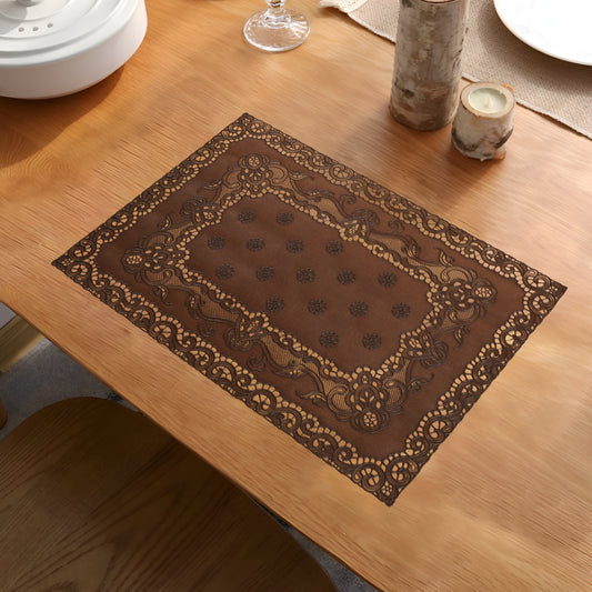 Embroidered Vinyl Placemats Washable Table Mats - PM064