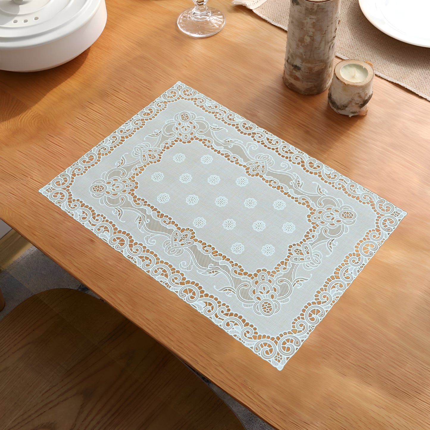 Embroidered Vinyl Placemats Washable Table Mats - PM060