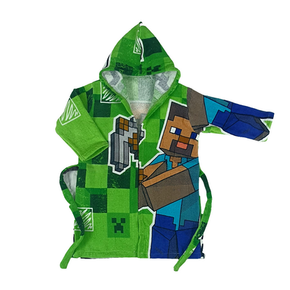 MINECRAFT-Exports Leftover 100% Cotton Kids Printed Bathrobe - KBR017