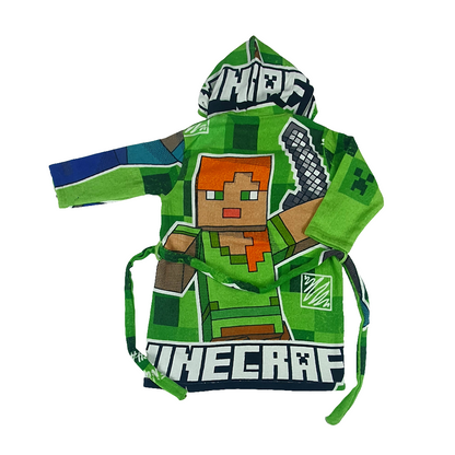 MINECRAFT-Exports Leftover 100% Cotton Kids Printed Bathrobe - KBR017