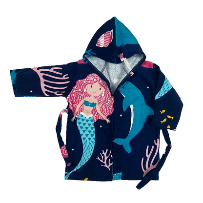 MERMAID-Exports Leftover 100% Cotton Kids Printed Bathrobe - KBR010