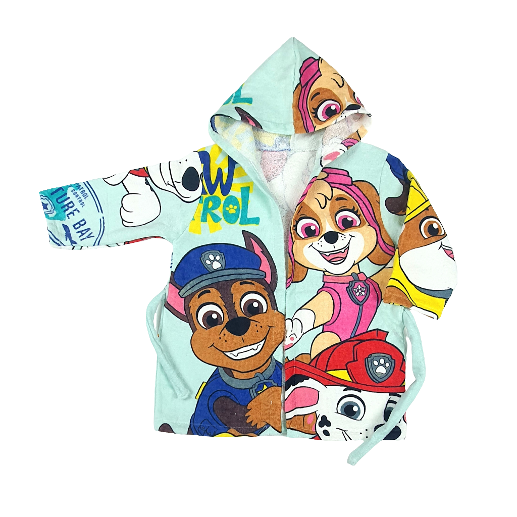 PAW PATROL-Exports Leftover 100% Cotton Kids Printed Bathrobe - KBR014