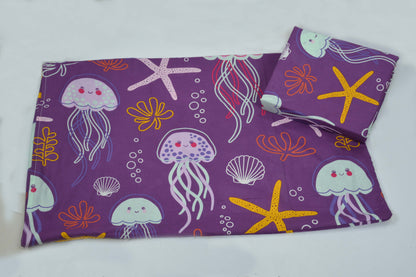 JELLY FISH- Kids Exports Cotton Single Bedsheet - KCBS072