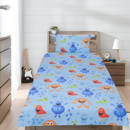 MONSTERS - Kids Exports Cotton Single Bedsheet - KCBS068