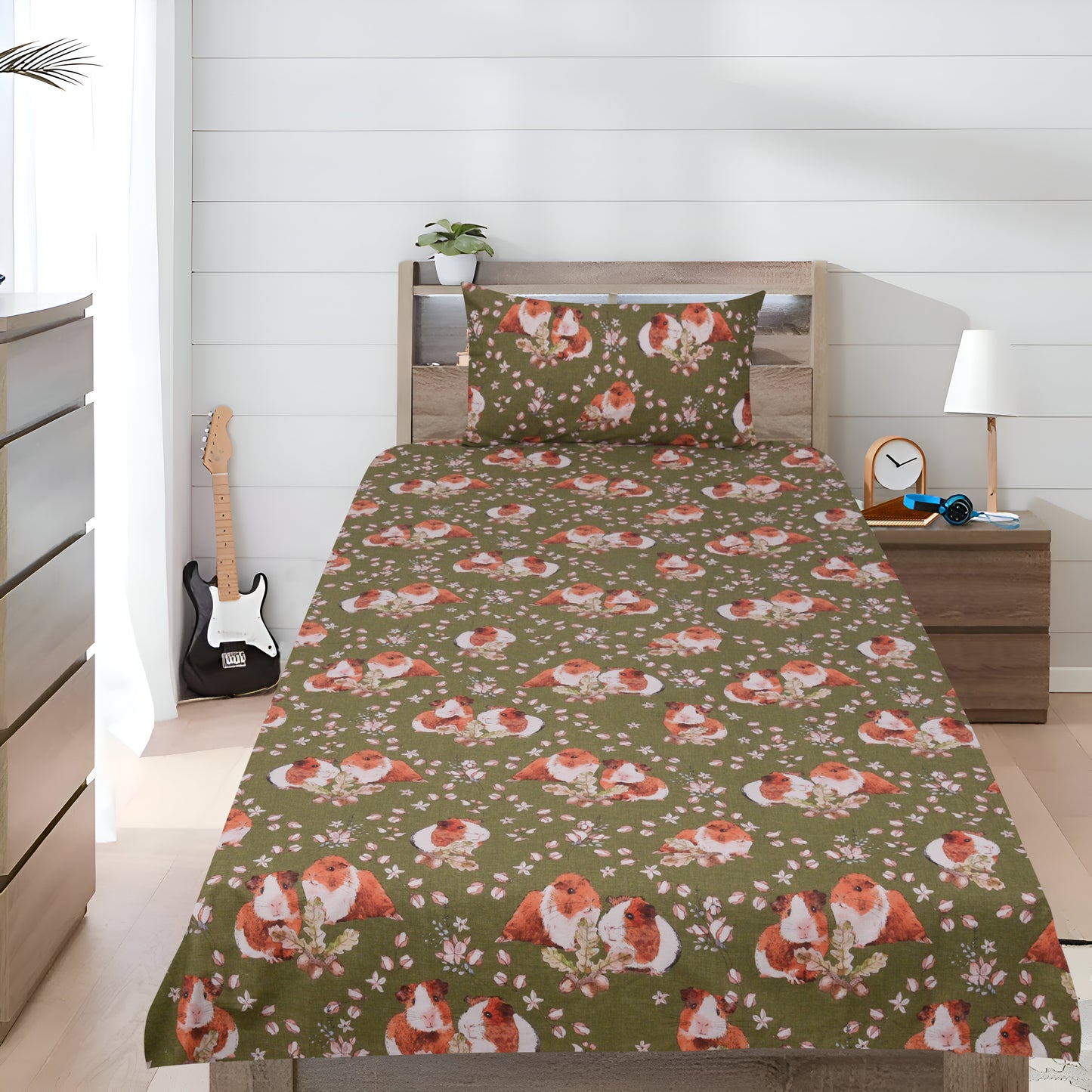 RABBIT - Kids Exports Cotton Single Bedsheet - KCBS059