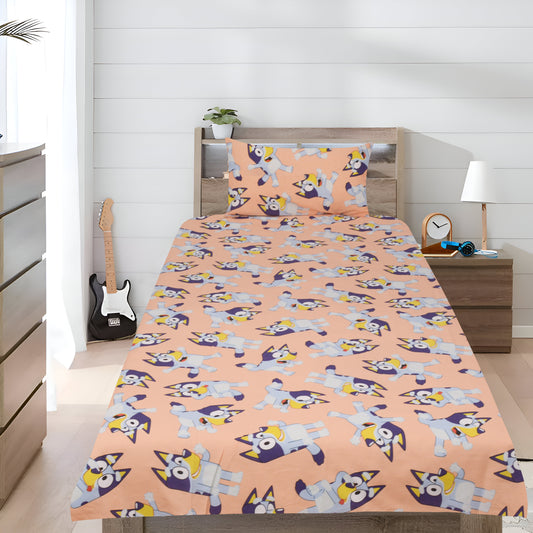 BLUEY - Kids Exports Cotton Single Bedsheet - KCBS064