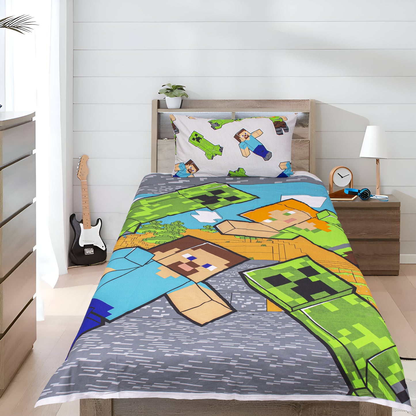 MINECRAFT - Kids Exports Cotton Single Bedsheet - KCBS050