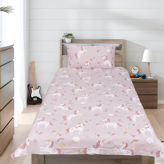 UNICORN - Kids Exports Cotton Single Bedsheet - KCBS053