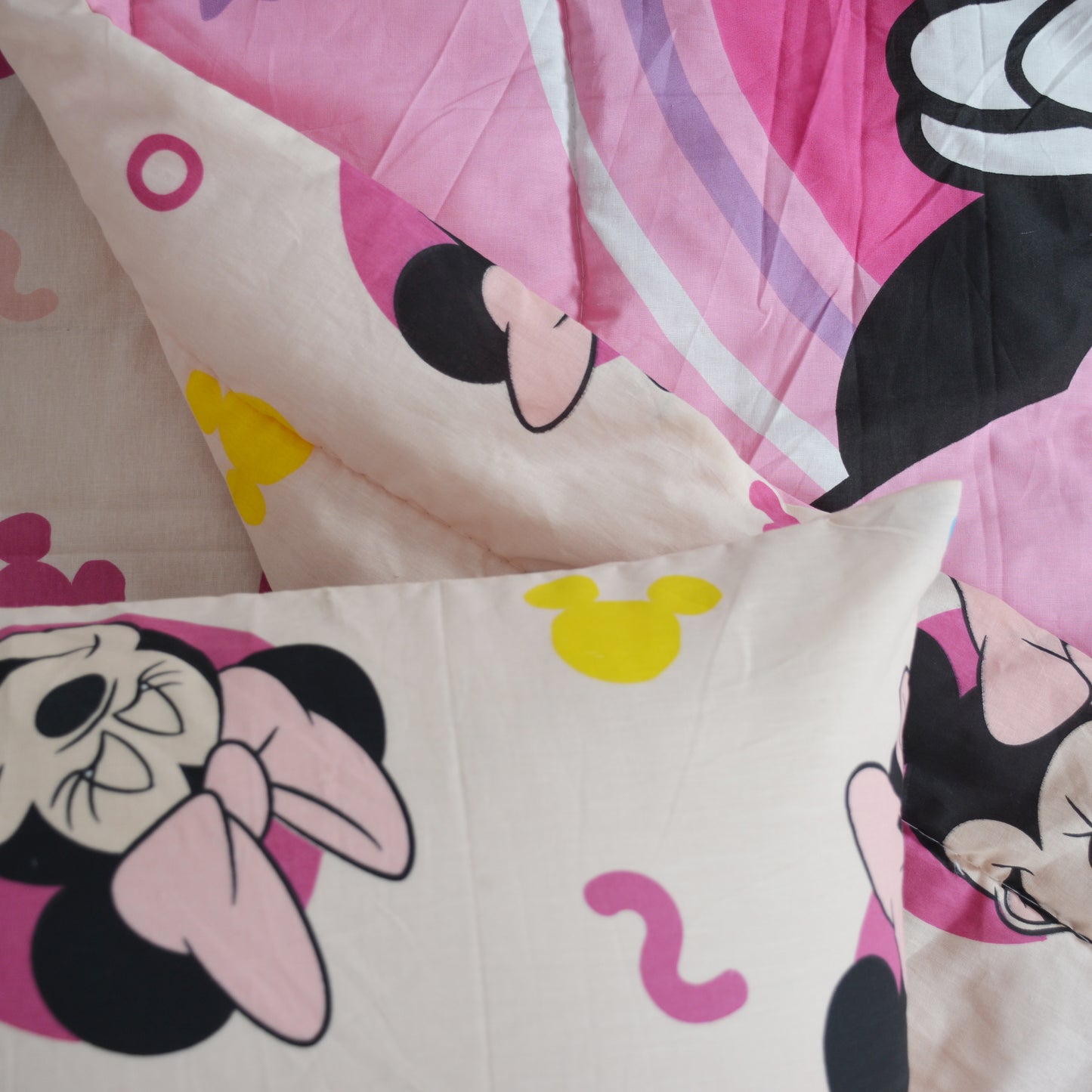 Minnie Mouse - Exports Cotton Kids Printed Comforter Set 3 Piece - KCS060