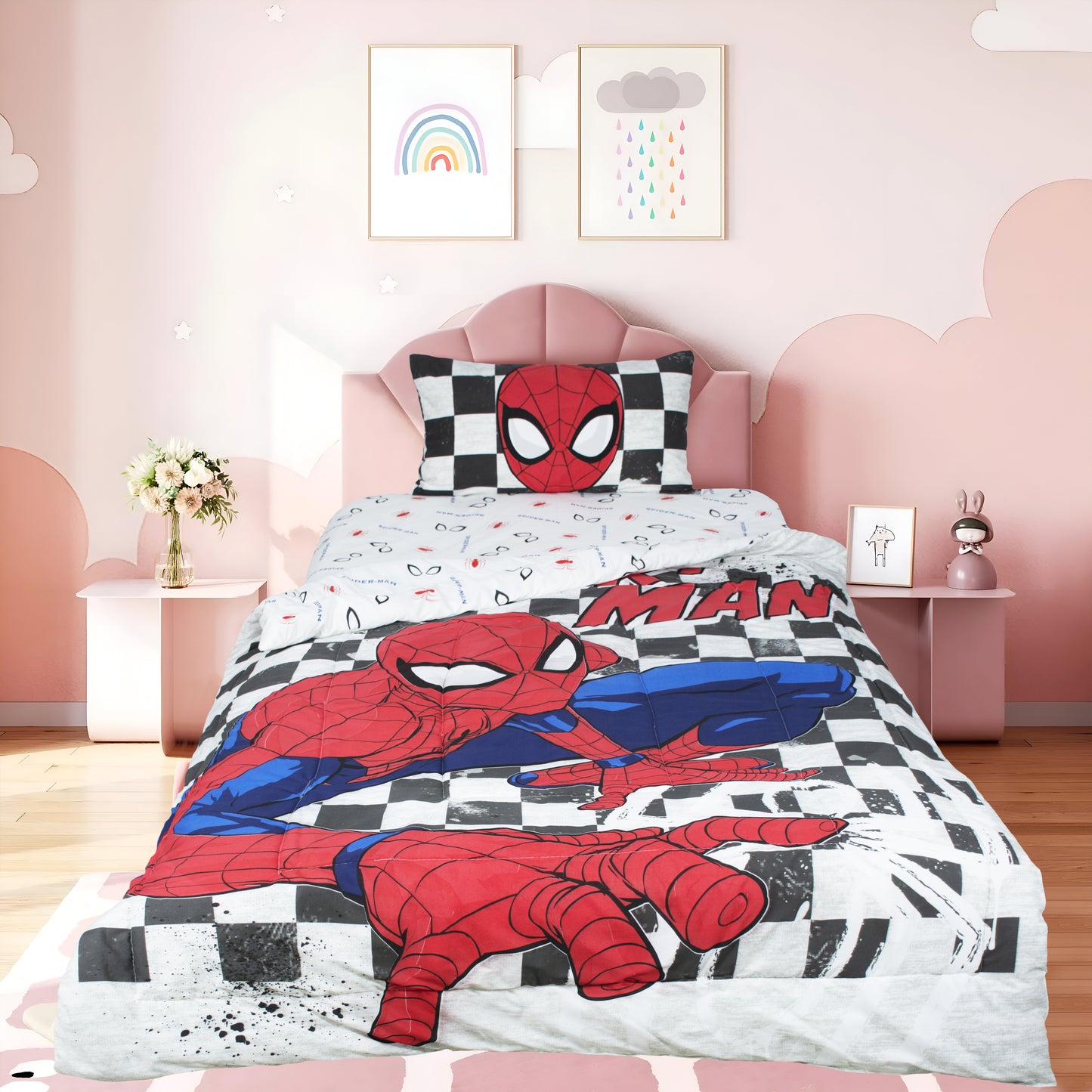 Spider-Man - Exports Cotton Kids Printed Comforter Set 3 Piece - KCS058