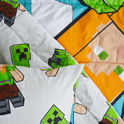 Minecraft - Exports Cotton Kids Printed Comforter Set 3 Piece - KCS057