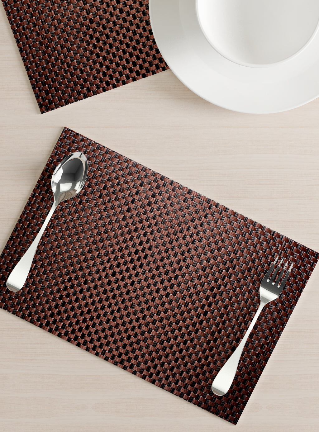 Woven Pattern Vinyl Placemats - PM001