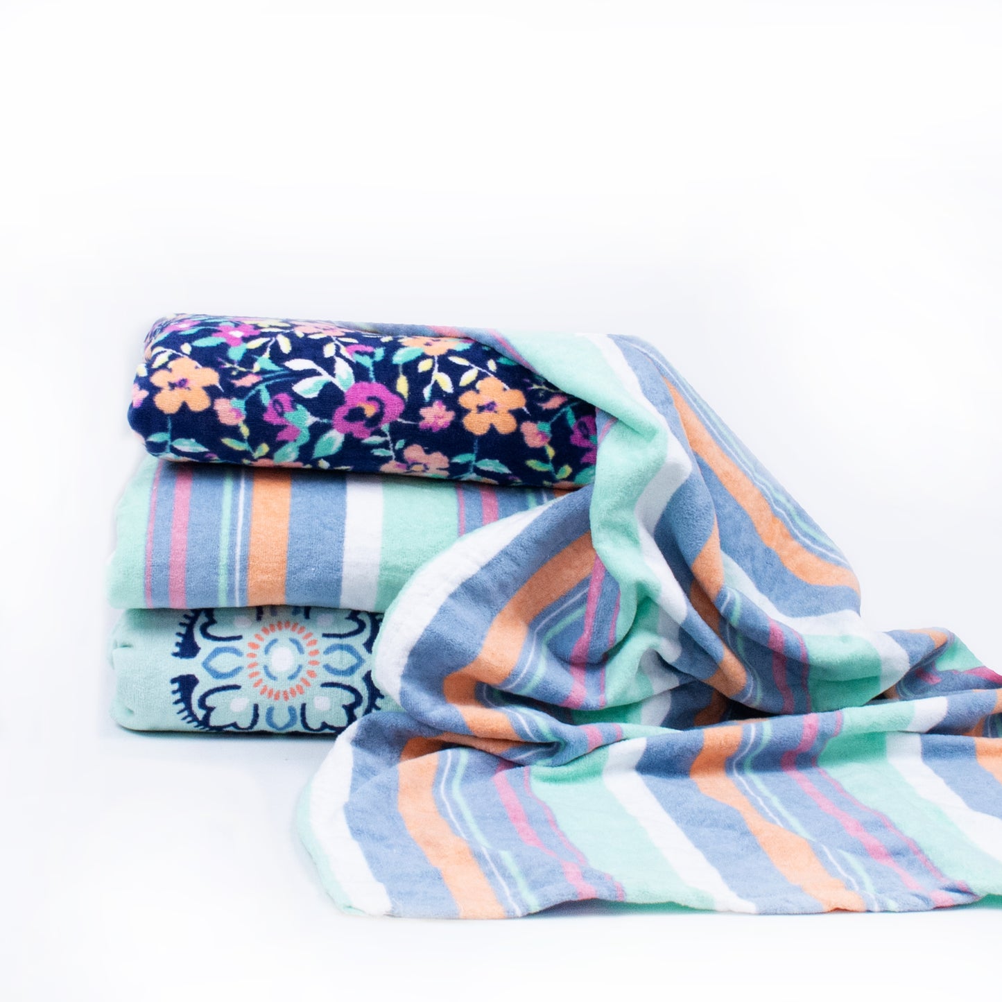 STRIPES - Velvet Printed Towels 100% Cotton - BT002