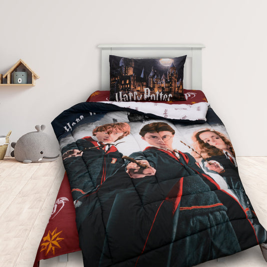 HARRY POTTER - Exports Cotton Kids Printed Comforter Set 3 Piece - KCS048