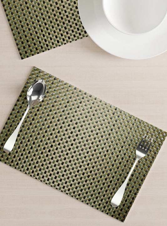 Woven Pattern Vinyl Placemats - PM005