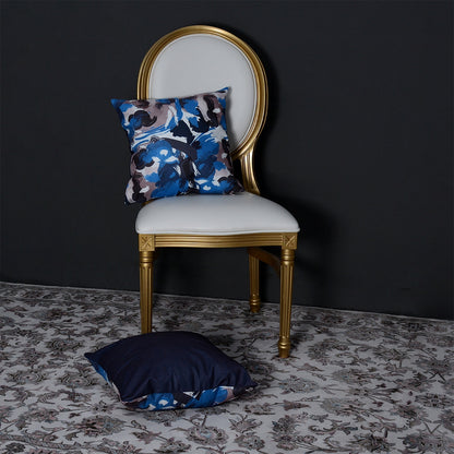 BLUE DABBING - Micro Velvet Luxury Cushion - FC032