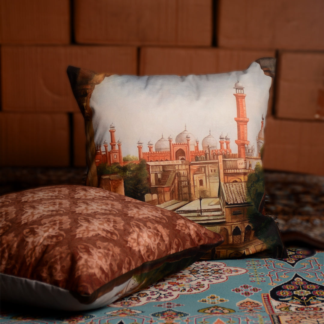 BADSHAHI MOSQUE - Micro Velvet Luxury Cushion - FC044