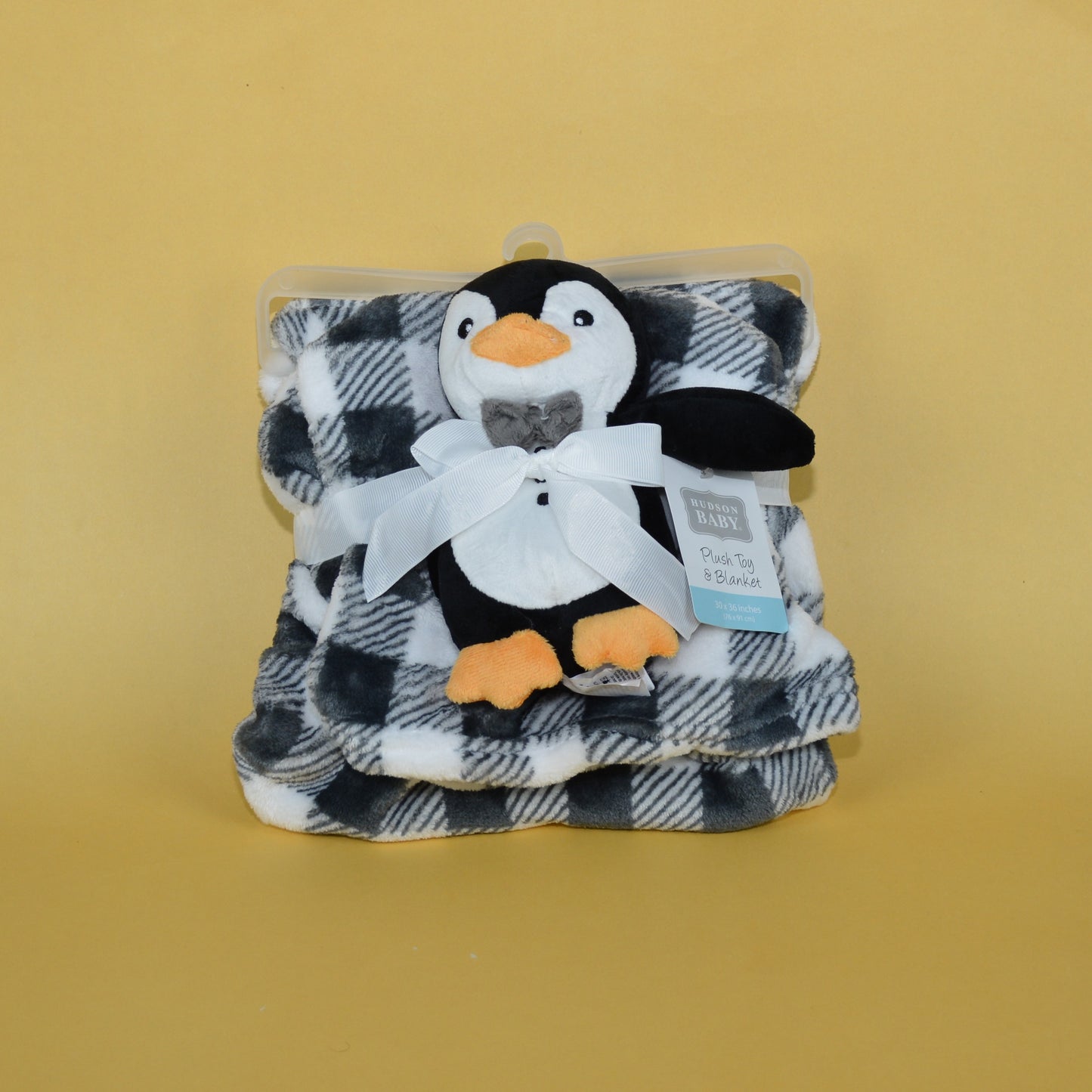 Hudson Baby - Plush Blanket with Plush Toy Set Penguin - NB0125