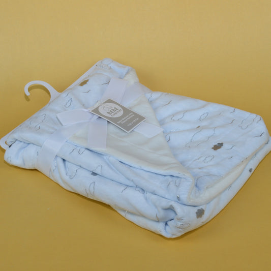 BEBE COMFORT - Soft Clouds Baby Plush Blanket Blue - NB0114