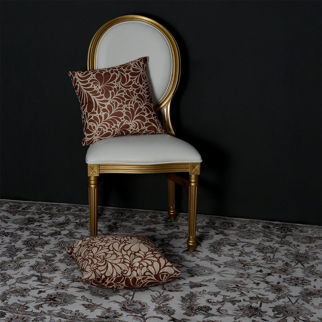 BRUNETTE FLORAL - Micro Velvet Luxury Cushion - FC036