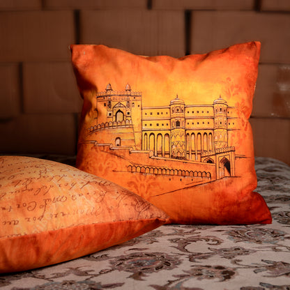 ANCIENT FORT - Micro Velvet Luxury Cushion - FC046